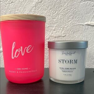 DW Home Peony & Passionfruit Candle and ScentSational Storm Candle